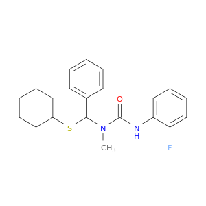Urea, N-[(cyclohexylthio)phenylmethyl]-N'-(2-fluorophenyl)-N-methyl-