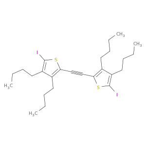 Thiophene, 2,2'-(1,2-ethynediyl)bis[3,4-dibutyl-5-iodo-