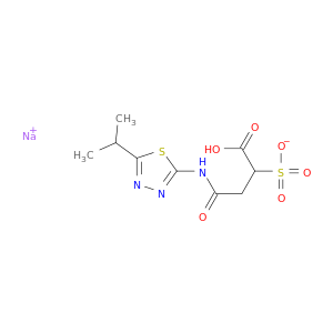 SODIUM 1-CARBOXY-2-[(5-PROPAN-2-YL-1,3,4-THIADIAZOL-2-YL)CARBAMOYL]ETHANESULFONATE