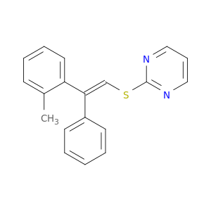 Pyrimidine, 2-[[(1E)-2-(2-methylphenyl)-2-phenylethenyl]thio]-
