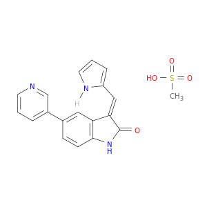 2H-Indol-2-one, 1,3-dihydro-5-(3-pyridinyl)-3-(1H-pyrrol-2-ylmethylene)-,monomethanesulfonate