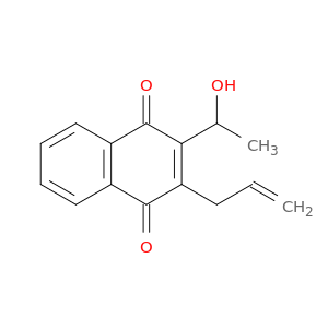 1,4-Naphthalenedione, 2-(1-hydroxyethyl)-3-(2-propenyl)-