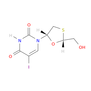 2,4(1H,3H)-Pyrimidinedione,1-[2-(hydroxymethyl)-1,3-oxathiolan-5-yl]-5-iodo-, (2R-cis)- (9CI)