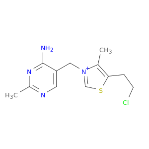 3-[(4-amino-2-methylpyrimidin-5-yl)methyl]-5-(2-chloroethyl)-4-methyl-1,3-thiazol-3-ium