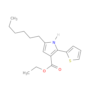 1H-Pyrrole-3-carboxylic acid, 5-hexyl-2-(2-thienyl)-, ethyl ester