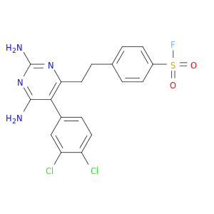 Benzenesulfonylfluoride, 4-[2-[2,6-diamino-5-(3,4-dichlorophenyl)-4-pyrimidinyl]ethyl]-
