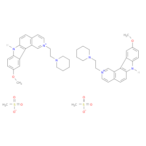 10-Methoxy-2-(2-(1-piperidinyl)ethyl)-7H-pyrido(4,3-c)carbazolium methanesulfonate, methanesulfonate