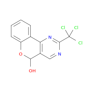 5H-[1]Benzopyrano[4,3-d]pyrimidin-5-ol, 2-(trichloromethyl)-