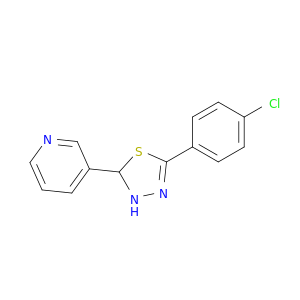 Pyridine, 3-[5-(4-chlorophenyl)-2,3-dihydro-1,3,4-thiadiazol-2-yl]-
