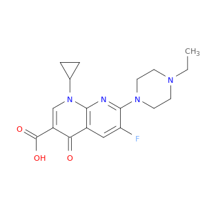 1,8-Naphthyridine-3-carboxylicacid, 1-cyclopropyl-7-(4-ethyl-1-piperazinyl)-6-fluoro-1,4-dihydro-4-oxo-