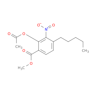 Benzoic acid, 2-(acetyloxy)-3-nitro-4-pentyl-, methyl ester