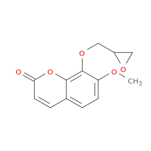 2H-1-Benzopyran-2-one, 7-methoxy-8-(oxiranylmethoxy)-