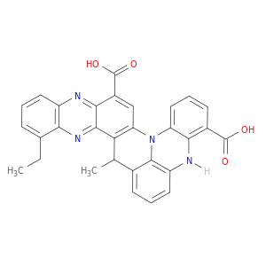 6H,10H-Pyrido[3,2-a:5,6,1-d'e']diphenazine-11,17-dicarboxylicacid, 4-ethyl-6-methyl- (9CI)