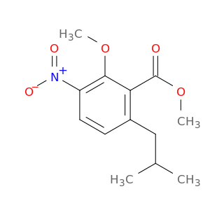 Benzoic acid, 2-methoxy-6-(2-methylpropyl)-3-nitro-, methyl ester