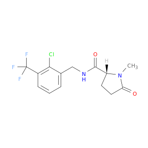 (2R)-N-{[2-CHLORO-3-(TRIFLUOROMETHYL)PHENYL]METHYL}-1-METHYL-5-OXOPYRROLIDINE-2-CARBOXAMIDE