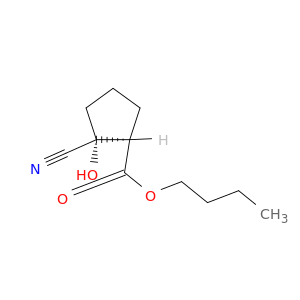 Cyclopentanecarboxylic acid, 2-cyano-2-hydroxy-, butyl ester, (1R,2R)-