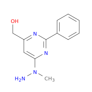 4-Pyrimidinemethanol, 6-(1-methylhydrazinyl)-2-phenyl-