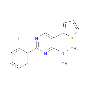 4-Pyrimidinamine, 2-(2-fluorophenyl)-N,N-dimethyl-5-(2-thienyl)-