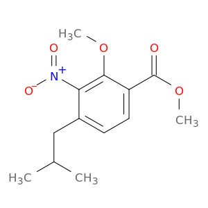 Benzoic acid, 2-methoxy-4-(2-methylpropyl)-3-nitro-, methyl ester