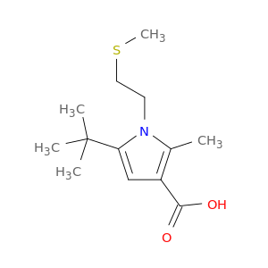 5-(1,1-二甲基乙基)-2-甲基-1-[2-(甲硫基)乙基]-1H-吡咯-3-羧酸