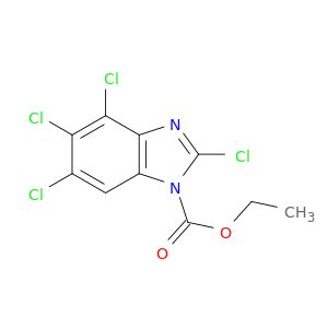1H-Benzimidazole-1-carboxylic acid, 2,4,5,6-tetrachloro-, ethyl ester