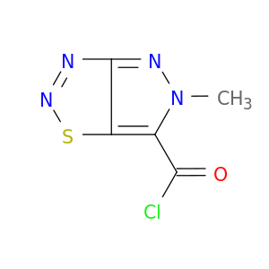 5H-Pyrazolo[3,4-d]-1,2,3-thiadiazole-6-carbonylchloride, 5-methyl-