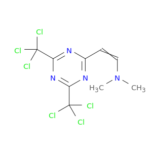 ETHENAMINE, 2-(4,6-BIS(TRICHLOROMETHYL)-1,3,5-TRIAZIN-2-YL)-N,N-DIMETHYL-