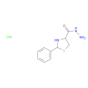 4-Thiazolidinecarboxylicacid, 2-phenyl-, hydrazide, hydrochloride (1:1)