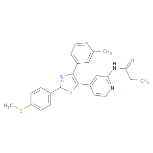 N-[4-[4-(3-METHYLPHENYL)-2-[4-(METHYLTHIO)PHENYL]-1,3-THIAZOL-5-YL]-2-PYRIDYL]PROPIONAMIDE
