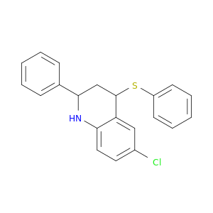 Quinoline, 6-chloro-1,2,3,4-tetrahydro-2-phenyl-4-(phenylthio)-