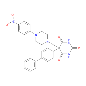 5-[1,1'-联苯]-4-基-5-[4-(4-硝基苯基)-1-哌嗪基]-2,4,6-(1H,3H,5H)-嘧啶三酮