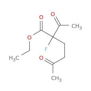 Hexanoic acid, 2-acetyl-2-fluoro-5-oxo-, ethyl ester