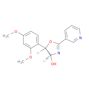 4-Oxazolol, 5-(2,4-dimethoxyphenyl)-4,5-dihydro-2-(3-pyridinyl)-, trans-