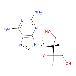 2,3-Oxetanedimethanol,4-(2,6-diamino-9H-purin-9-yl)-, (2S,3R,4R)-