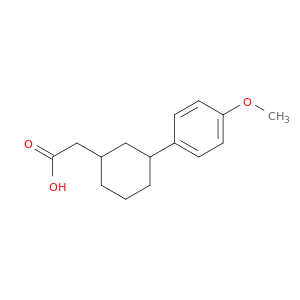 Cyclohexaneacetic acid, 3-(4-methoxyphenyl)-
