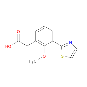 Benzeneacetic acid, 2-methoxy-3-(2-thiazolyl)-