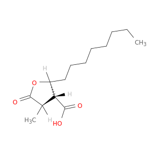 3-Furancarboxylic acid, tetrahydro-4-methyl-2-octyl-5-oxo-, (2S,3R,4R)-