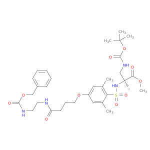 [2,6-Dimethyl-4-(3-[2-(Z-amino)-ethylcarbamoyl]-propoxy)-benzenesulfonyl]-Dap (Boc)-OMe