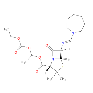 1-[(ethoxycarbonyl)oxy]ethyl(2s,5r,6r)-6-{[(e)-azepan-1-ylmethylene]amino}-3,3-dimethyl-7-oxo-4-thia-1-azabicyclo[3.2.0]heptane-2-carboxylate