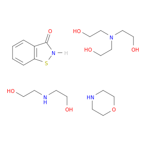 1,2-benzothiazol-3-one; 2-(bis(2-hydroxyethyl)amino)ethanol; 2-(2-hydroxyethylamino)ethanol; morpholine