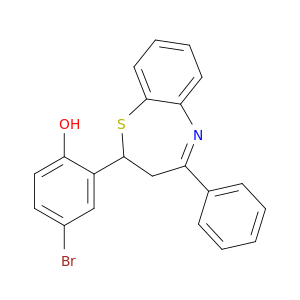 Phenol, 4-bromo-2-(2,3-dihydro-4-phenyl-1,5-benzothiazepin-2-yl)-