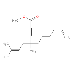 9-Decen-2-ynoic acid, 4-methyl-4-(3-methyl-2-buten-1-yl)-, methyl ester