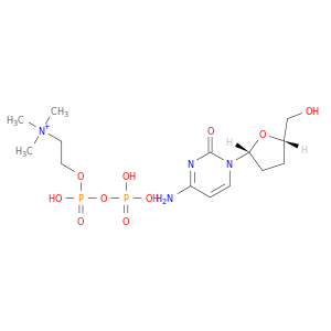 Cytidine5'-(trihydrogen diphosphate), 2',3'-dideoxy-, P'-[2-(trimethylammonio)ethyl]ester, inner salt (9CI)