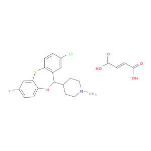 Piperidine, 4-(2-chloro-7-fluoro-11H-dibenz(b,e)(1,4)oxathiepin-11-yl)-1-methyl-, (Z)-2-butenedioate (1:1)