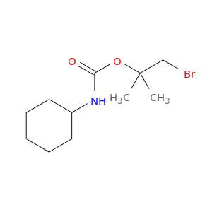 Carbamic acid, cyclohexyl-, 2-bromo-1,1-dimethylethyl ester