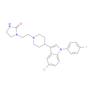 1-(2-(4-(5-氯-1-(4-氟苯基)-1H-吲哚-3-基)哌啶-1-基)乙基)咪唑烷-2-酮