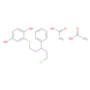 1,4-Benzenediol, 2-[(5-chloro-3-phenylpentyl)thio]-, diacetate