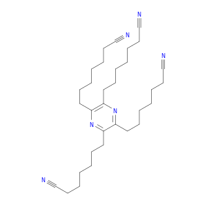 Pyrazinetetraheptanenitrile