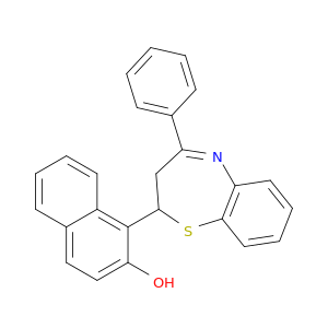 2-Naphthalenol, 1-(2,3-dihydro-4-phenyl-1,5-benzothiazepin-2-yl)-