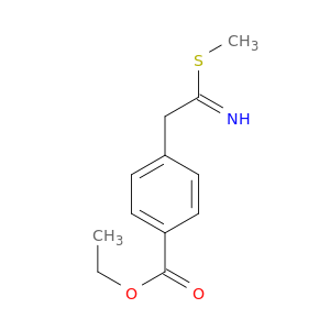 Benzoic acid, 4-[2-imino-2-(methylthio)ethyl]-, ethyl ester